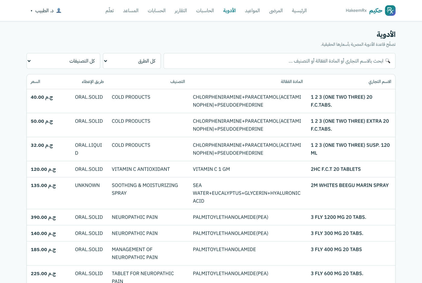 قاعدة الأدوية
